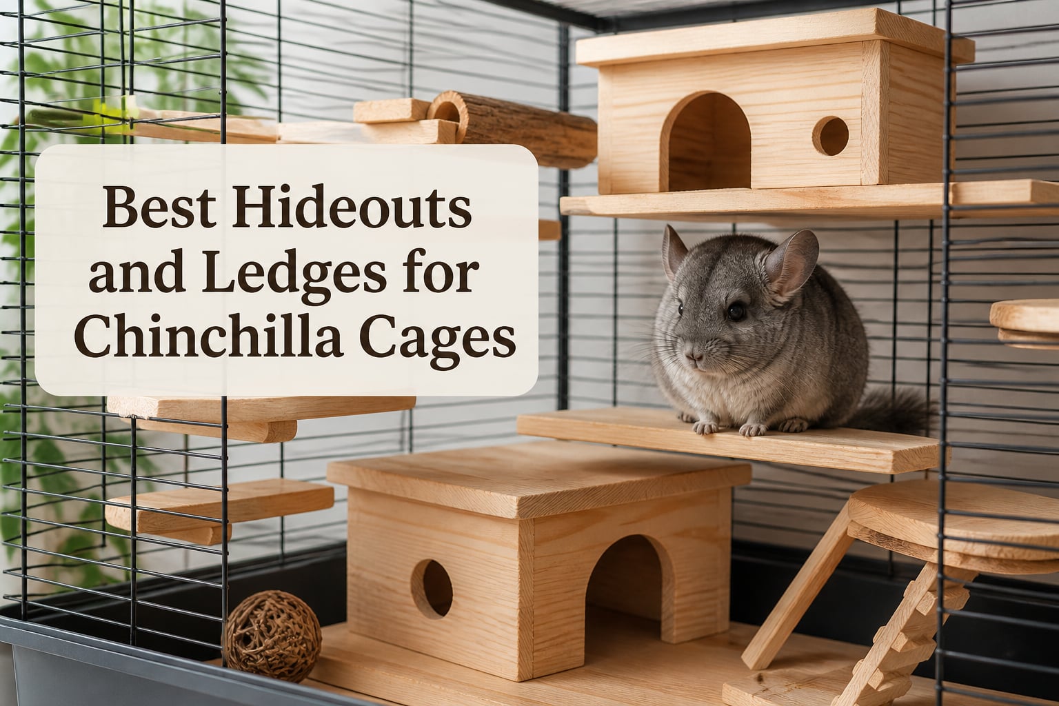 Best Hideouts and Ledges for Chinchilla Cages