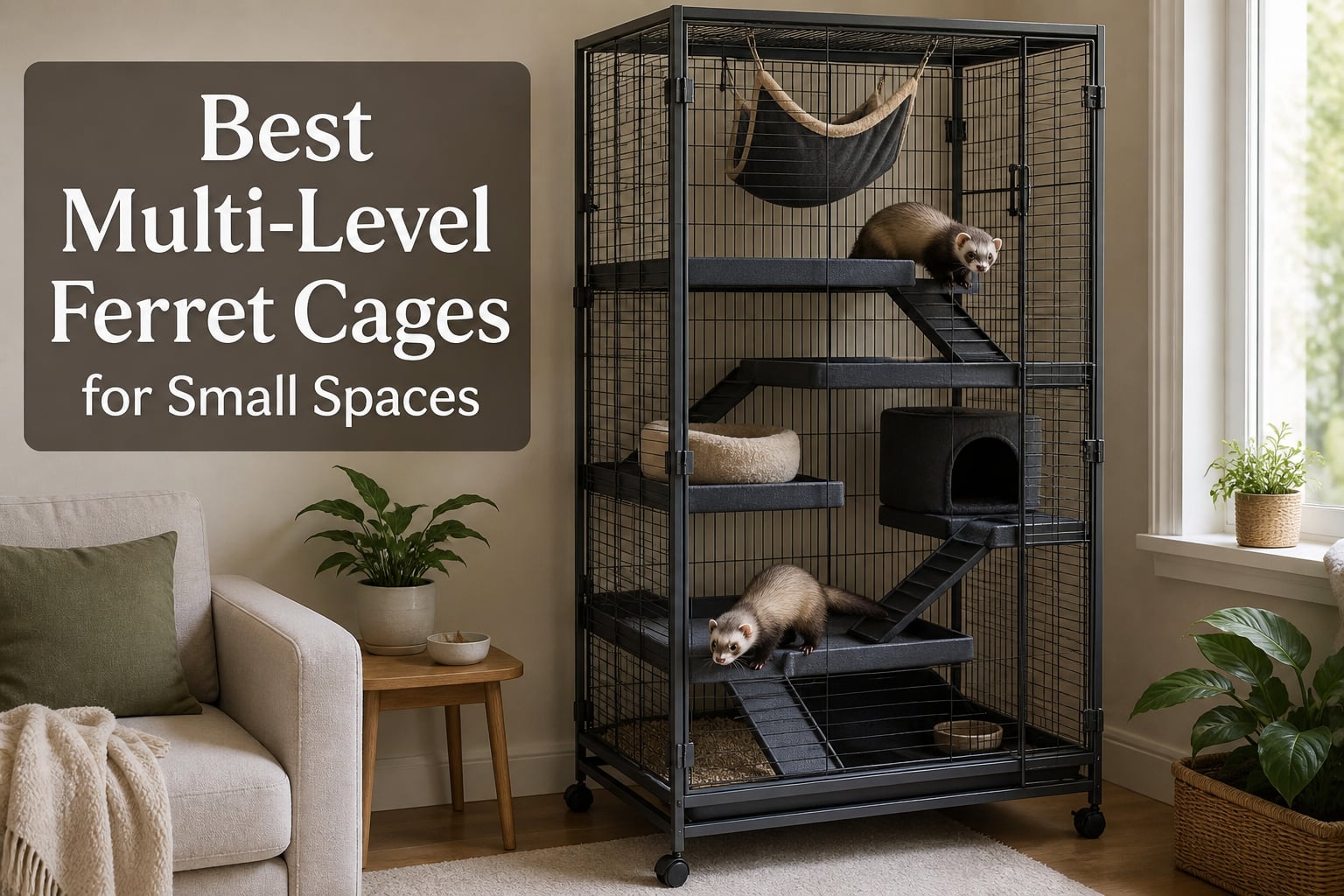 Best Multi-Level Ferret Cages for Small Spaces