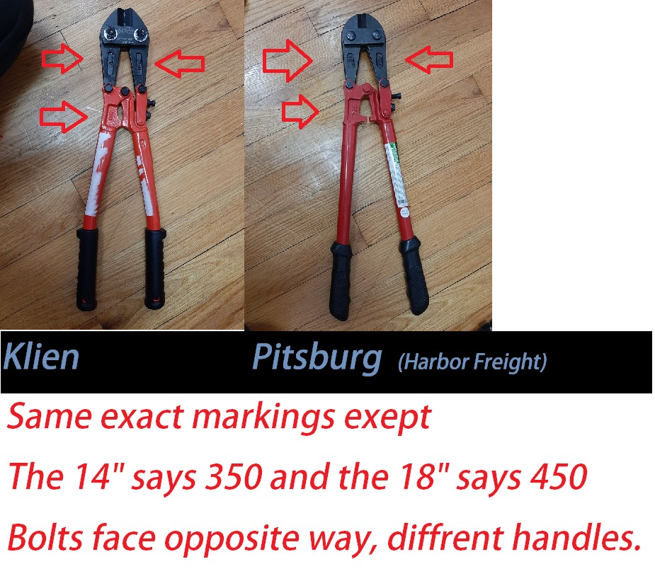 Klein Tools 63330 Bolt Cutter, Bolt Cutters Heavy Duty, 1/2-Inch Soft & Medium, and 3/8-Inch Hard Capacities, Steel Handle, 30-Inch customer photo 2