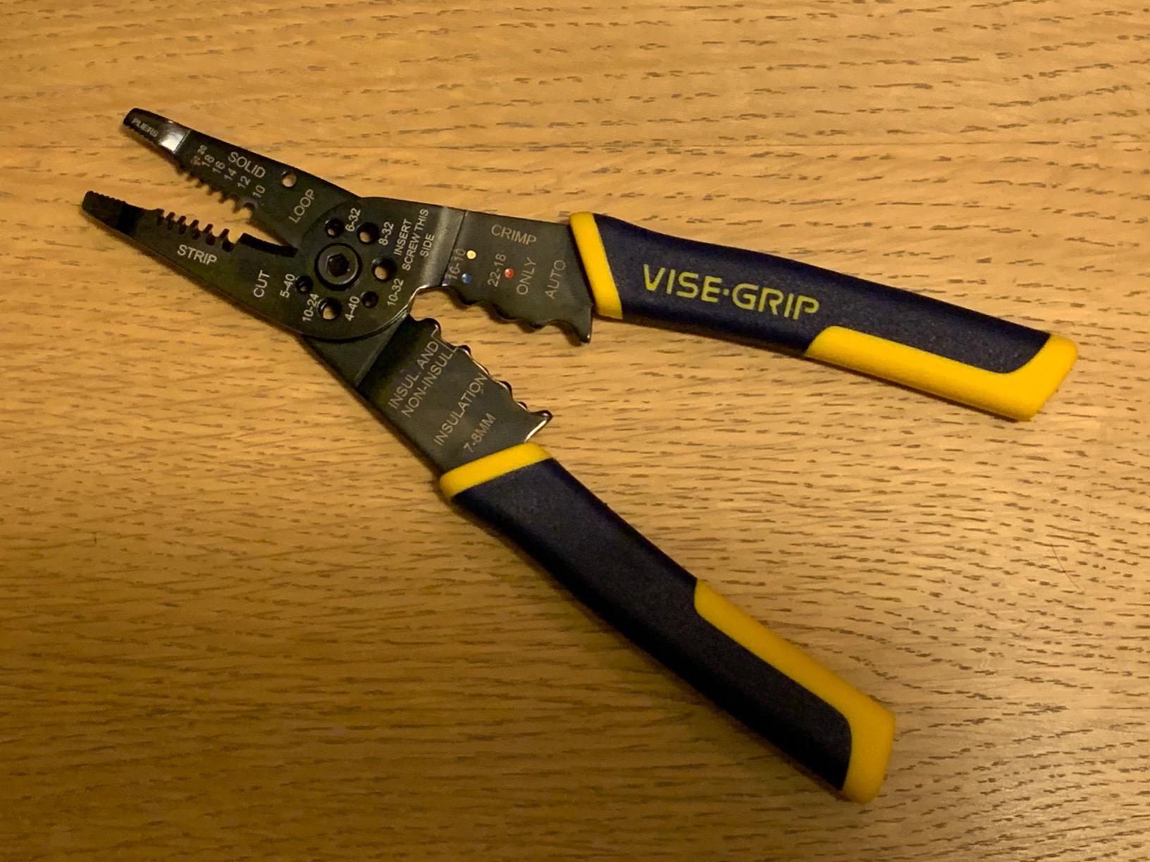 IRWIN Vise-Grip Wire Stripper, 8 Inch, Cuts 10-22 AWG, Plier Style Nose, ProTouch for Comfort, Blue (2078309) customer photo 2