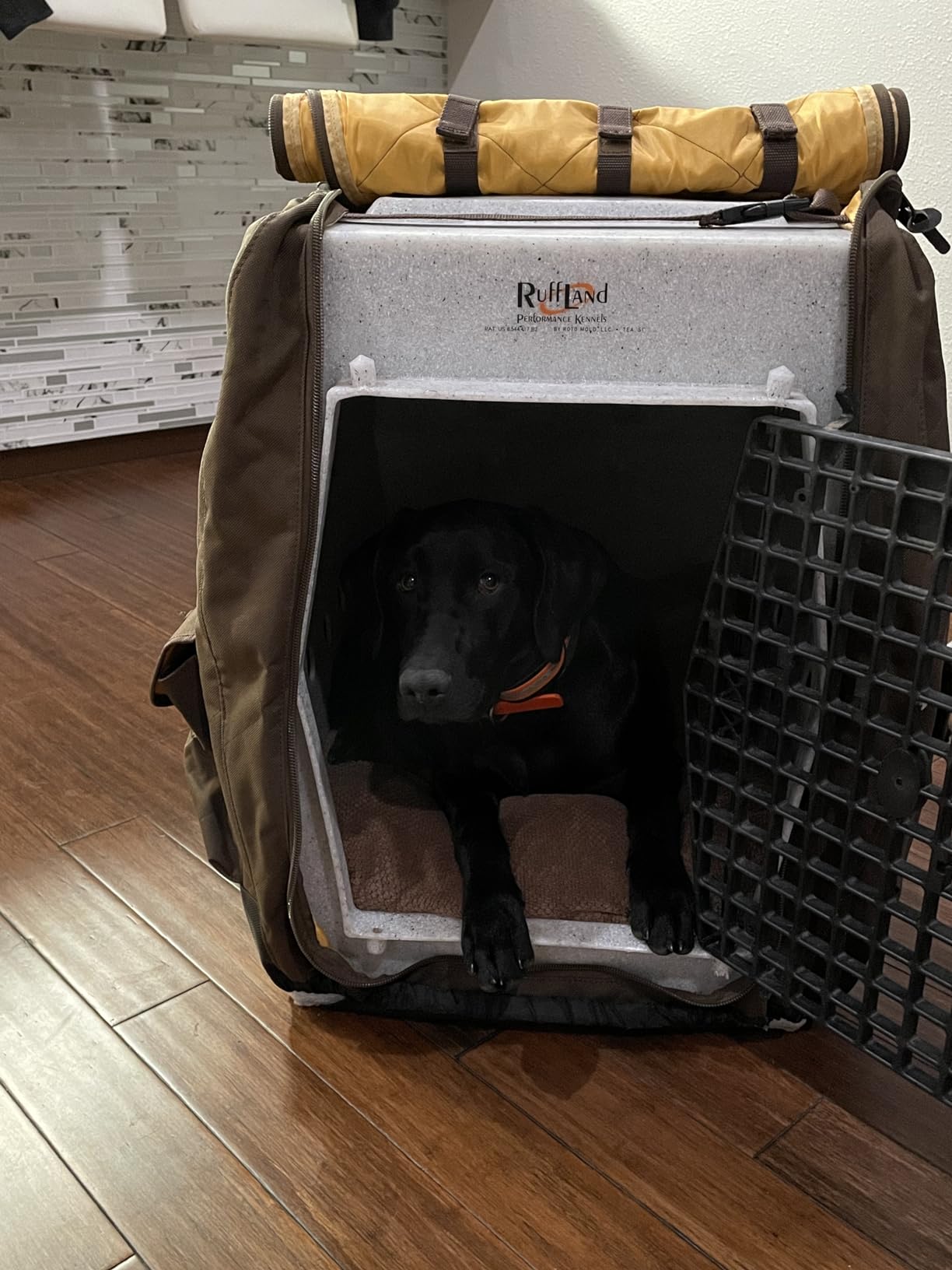Mud River Dixie Kennel Cover, Brown, Large Extended (37″ x 26″ x 28.5″) customer photo 2