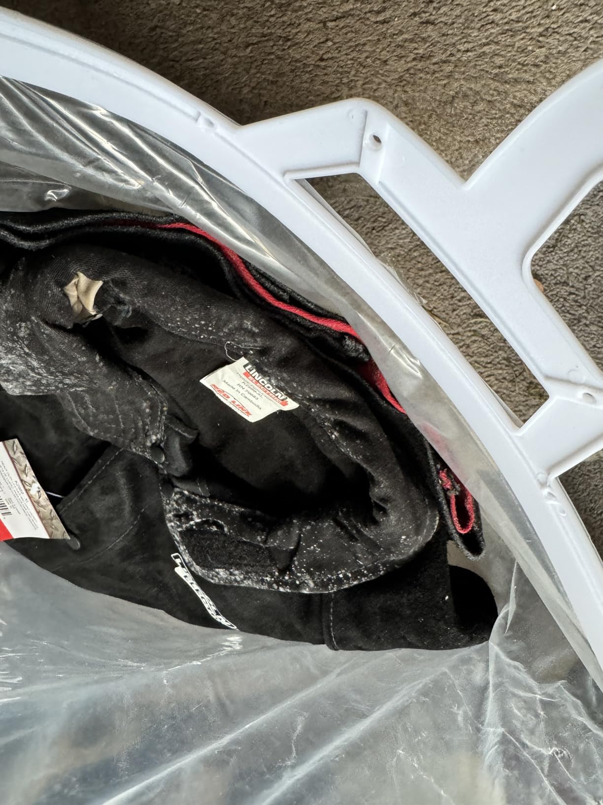 Lincoln Electric Heavy Duty Leather Welding Jacket | Ideal for High Amperage or Out of Position Welding | Medium | K2989-M,Black/Red customer photo 1
