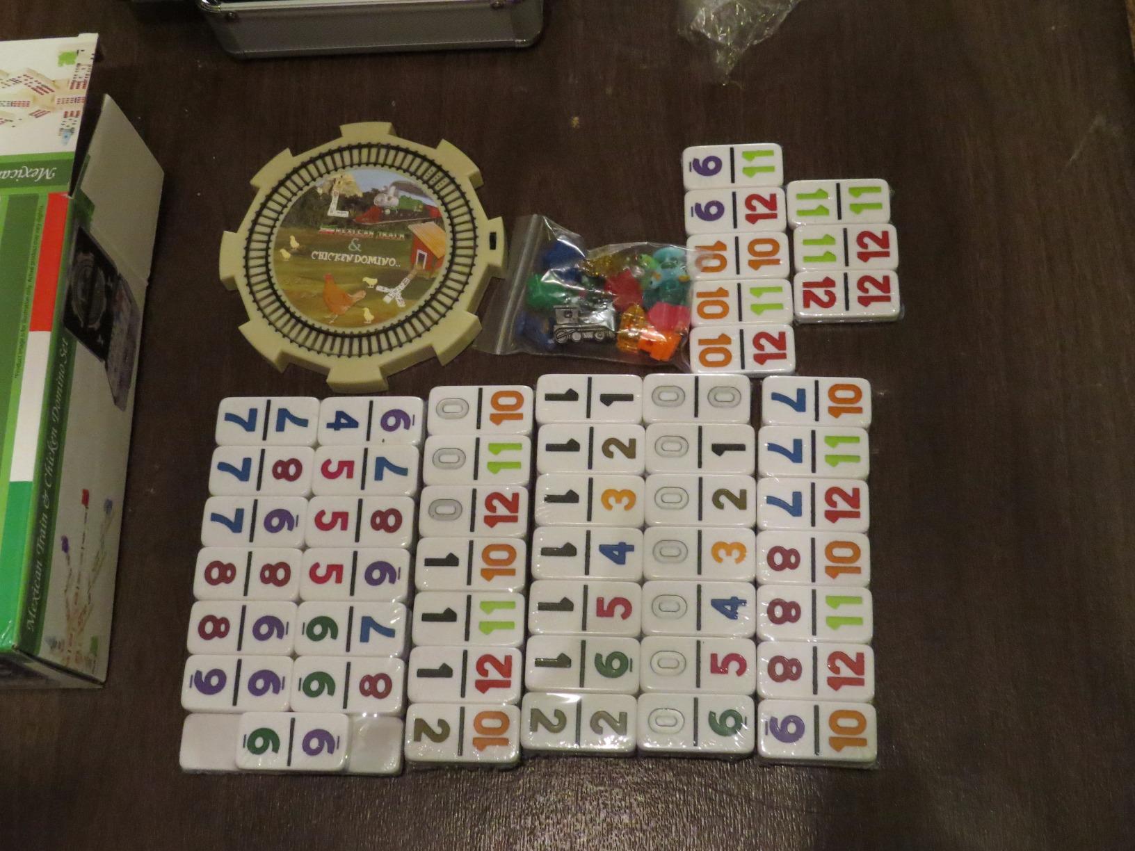 CHH Double 12 Numeral Pro Size Mexican Train & Chicken Domino Set – Aluminum Carrying Case – Complete Set with Plastic Hub, Train Markers, and Chicken Foot Markers customer photo 1