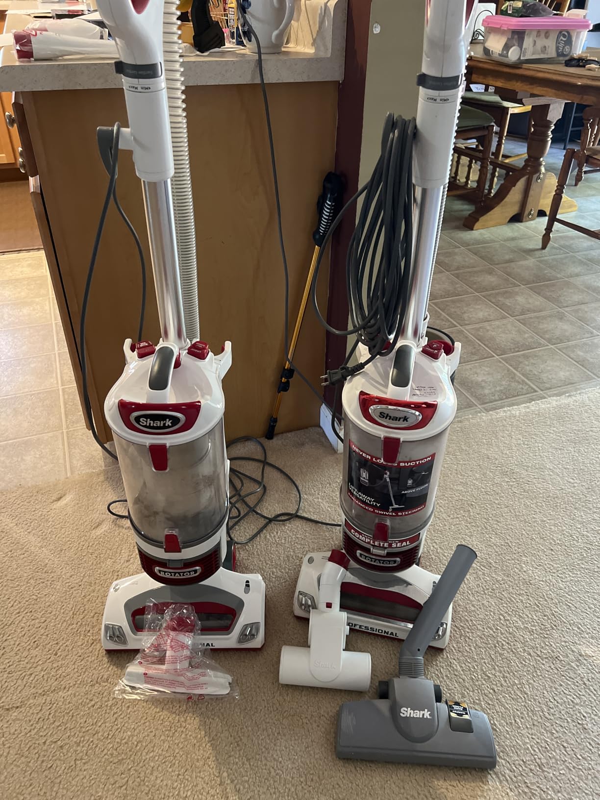 Shark Rotator Lift-Away Upright Vacuum with HEPA Filter, White/Red, NV501 | Lift-Away Pod, 0.9-Qt Dust Cup, Swivel Steering, LED Headlights, Wide Upholstery Tool, Dusting Brush and Crevice Tool customer photo 1