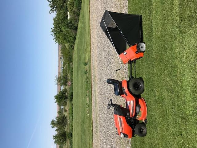 Agri-Fab 44 In Tow-Behind Lawn Sweeper with 28 Cu Ft Flow-Through Hopper Bag, Adjustable Brush Height, and Dump From Seat Handle customer photo 1