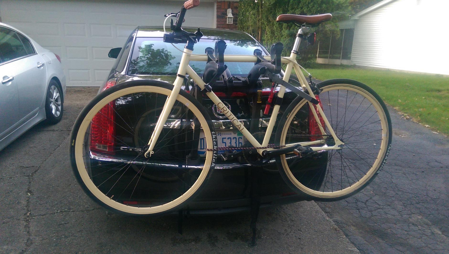 Saris Bones Car Trunk Bicycle Rack Carrier, Mounts 2 Bikes, Black - Durable, Rust-Free, Anti-Sway Straps, Fits Most Vehicles, Made in USA, Arc-Based Design, 100% Recyclable Materials customer photo 2