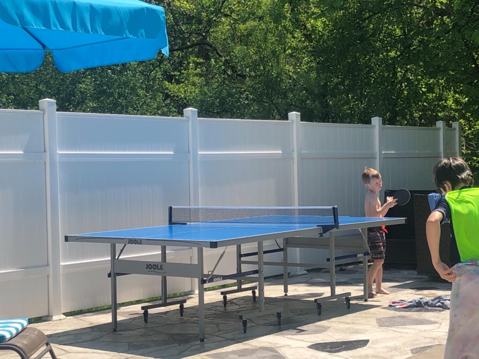JOOLA NOVA Outdoor Ping Pong Table with Waterproof Table Tennis Net Set - Quick Assembly - All Weather Aluminum Composite Surface - Tournament Quality - Indoor & Outdoor Compatible customer photo 1