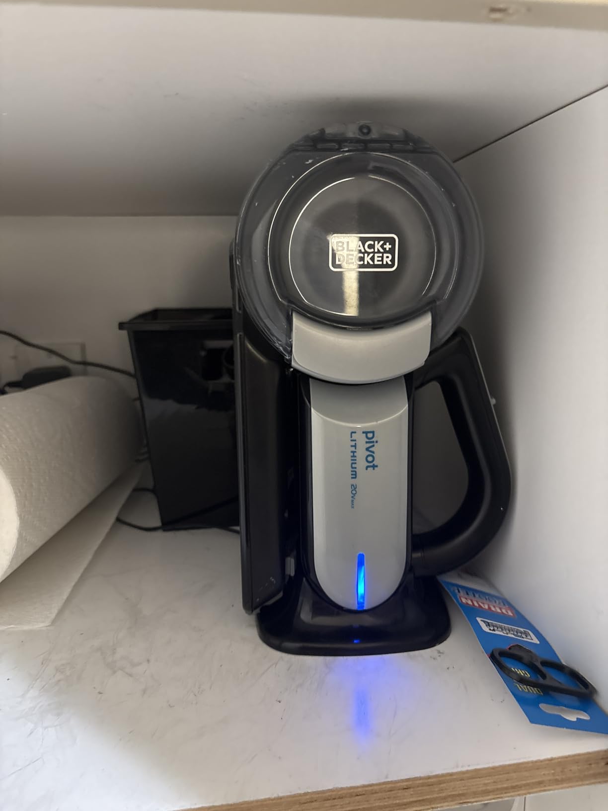 BLACK+DECKER dust buster PIVOT VAC Handheld Vacuum Cordless, Car Vacuum Portable Rechargeable, Extendible Crevice Tool and 200 Degree Pivoting Nozzle, Strong Suction, Lightweight (BDH2000PL) customer photo 1