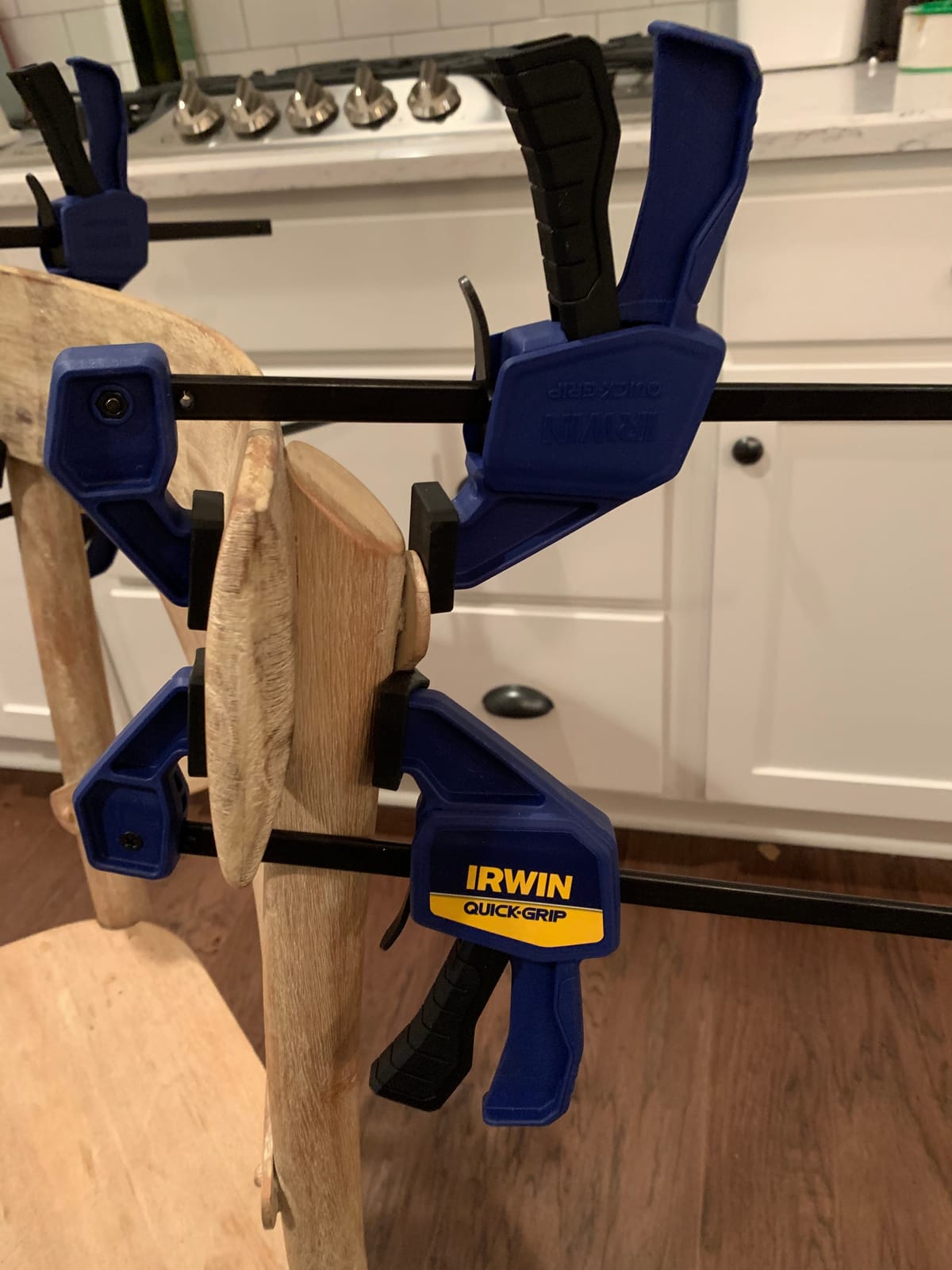 IRWIN QUICK-GRIP Clamps for Woodworking, One-Handed Bar Clamps, 6-Pack (1964749), Multi color customer photo 2