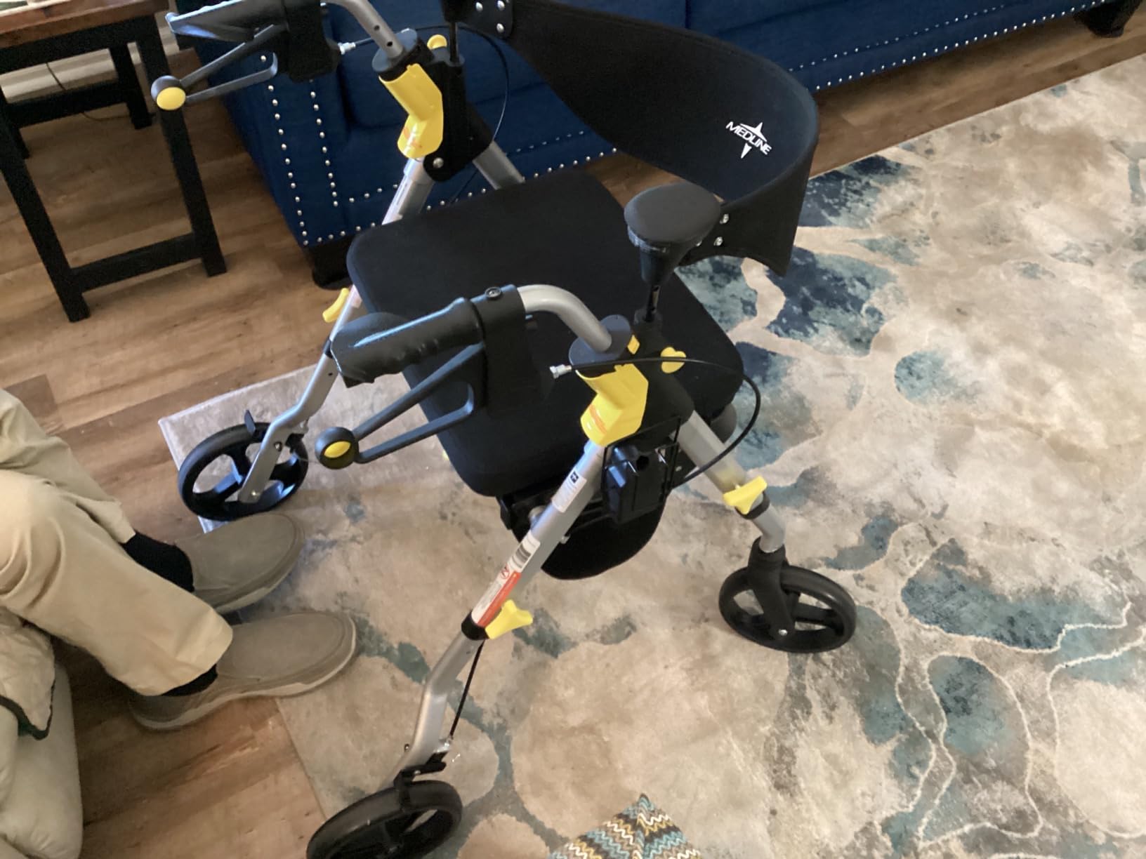 Medline Premium Empower Rollator Walker with Seat, Folding Rolling Walker with 8-inch Wheels, Silver customer photo 1