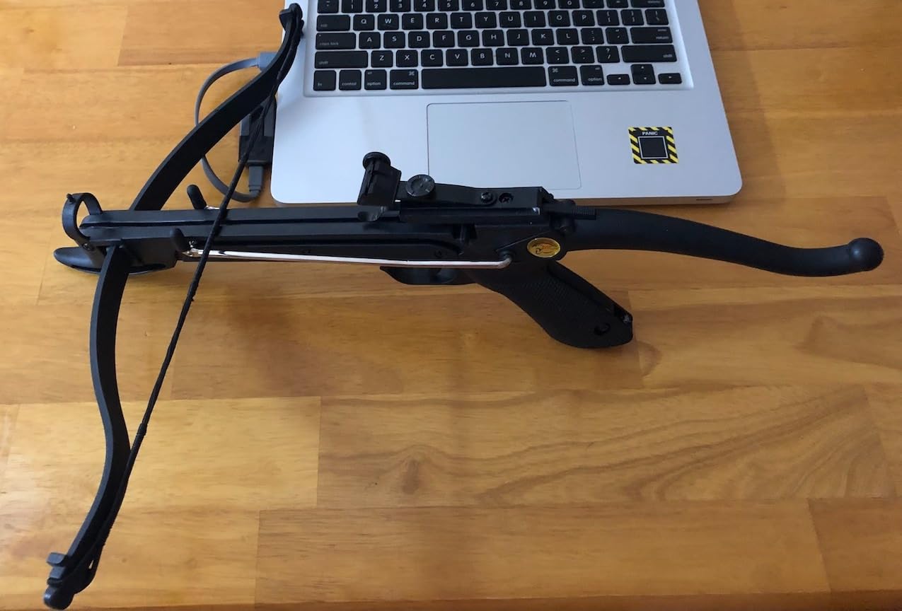 Crossbow Self-Cocking 80 Lbs with Adjustable Sight and Total of 27 Aluminim Arrow Bolt Set customer photo 1