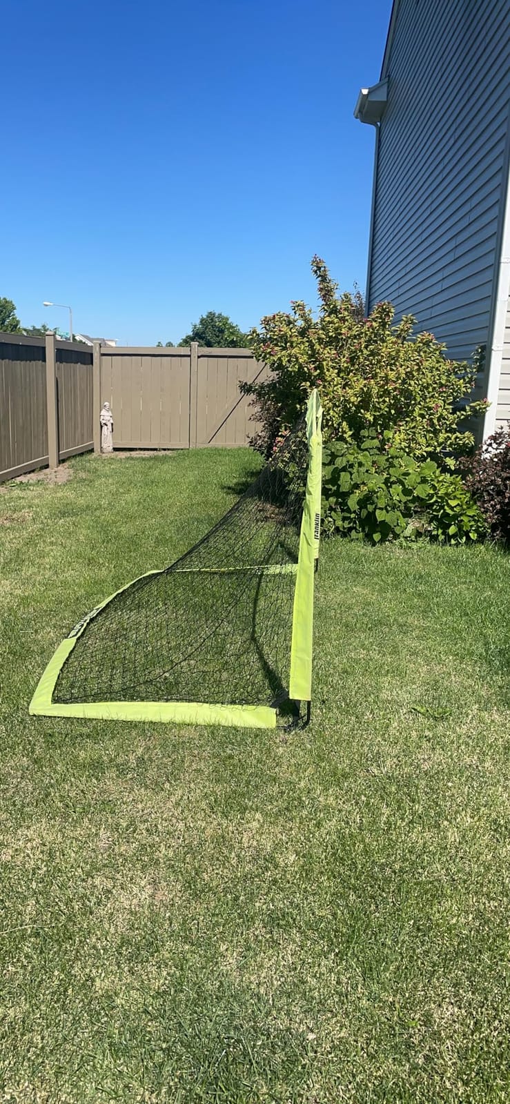 Franklin Sports Blackhawk Backyard Soccer Goal - Portable Pop Up Soccer Nets - Youth + Adult Folding Indoor + Outdoor Goals - Multiple Sizes + Colors customer photo 1