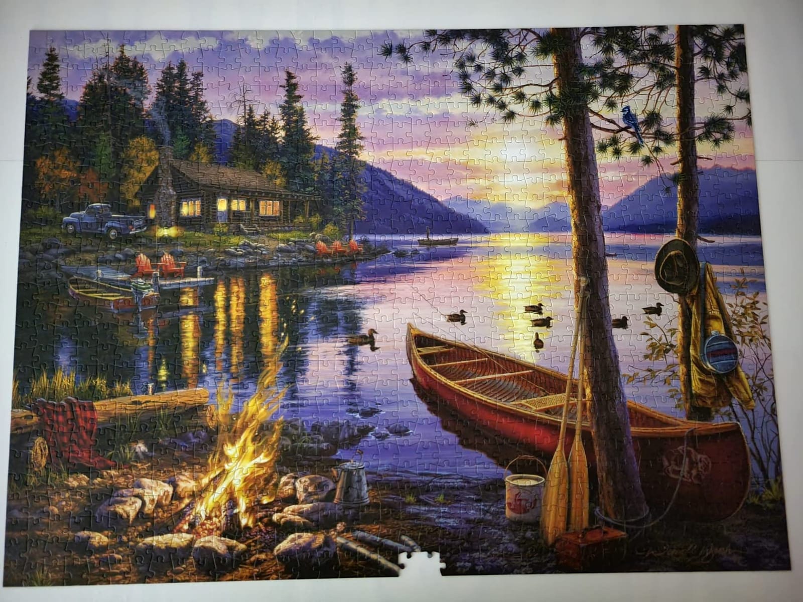 Buffalo Games Darrell Bush Canoe Lake Jigsaw Puzzle, 1000 Piece, for Adults customer photo 2