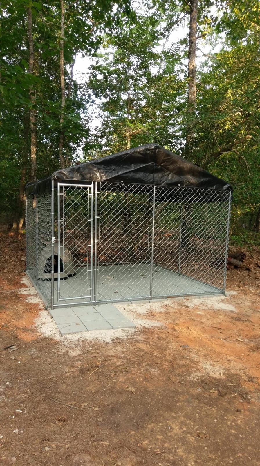 WeatherGuard 10 by 10 Feet Black Extra Large All Season Outdoor Waterproof Fully Enclosed Dog Run Kennel Cover with Sturdy Elastic Cords customer photo 2