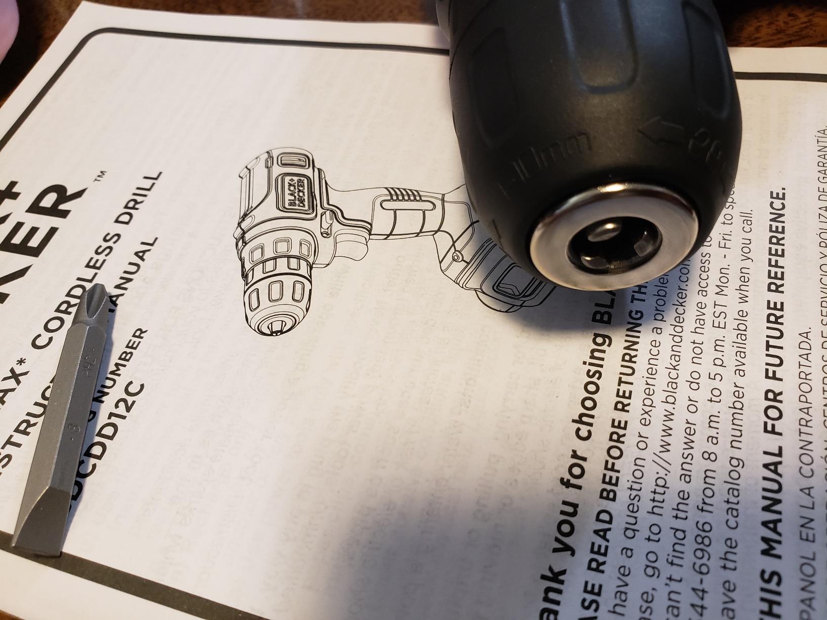 BLACK+DECKER 12V MAX Cordless Drill/Driver, Battery and Charger Included (BDCDD12C) customer photo 2