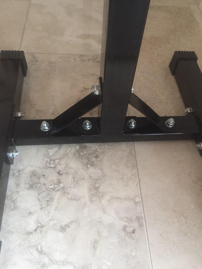 Yaheetech Adjustable Squat Rack Pair, Barbell Bench Press Stands, Home Gym customer photo 2