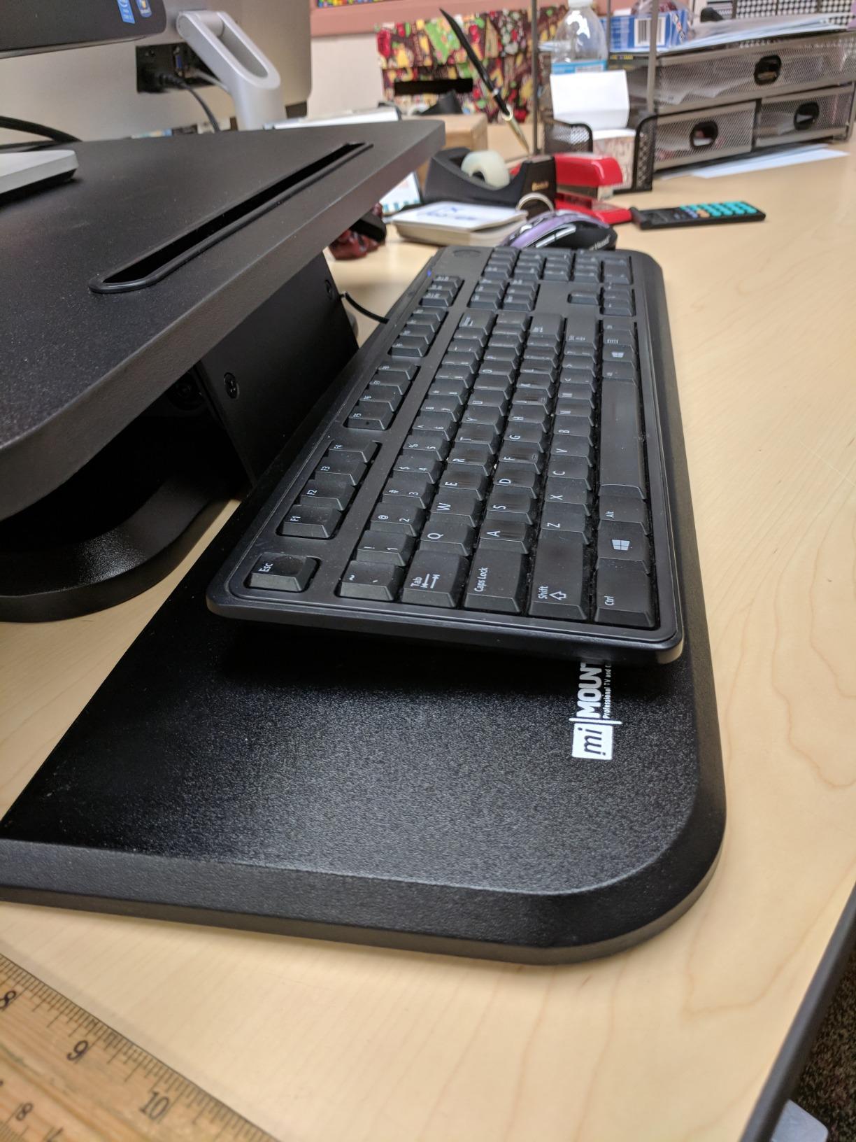 Mount-It! Standing Desk Converter - Height Adjustable Stand Up Riser with Manual Lift, 36.5