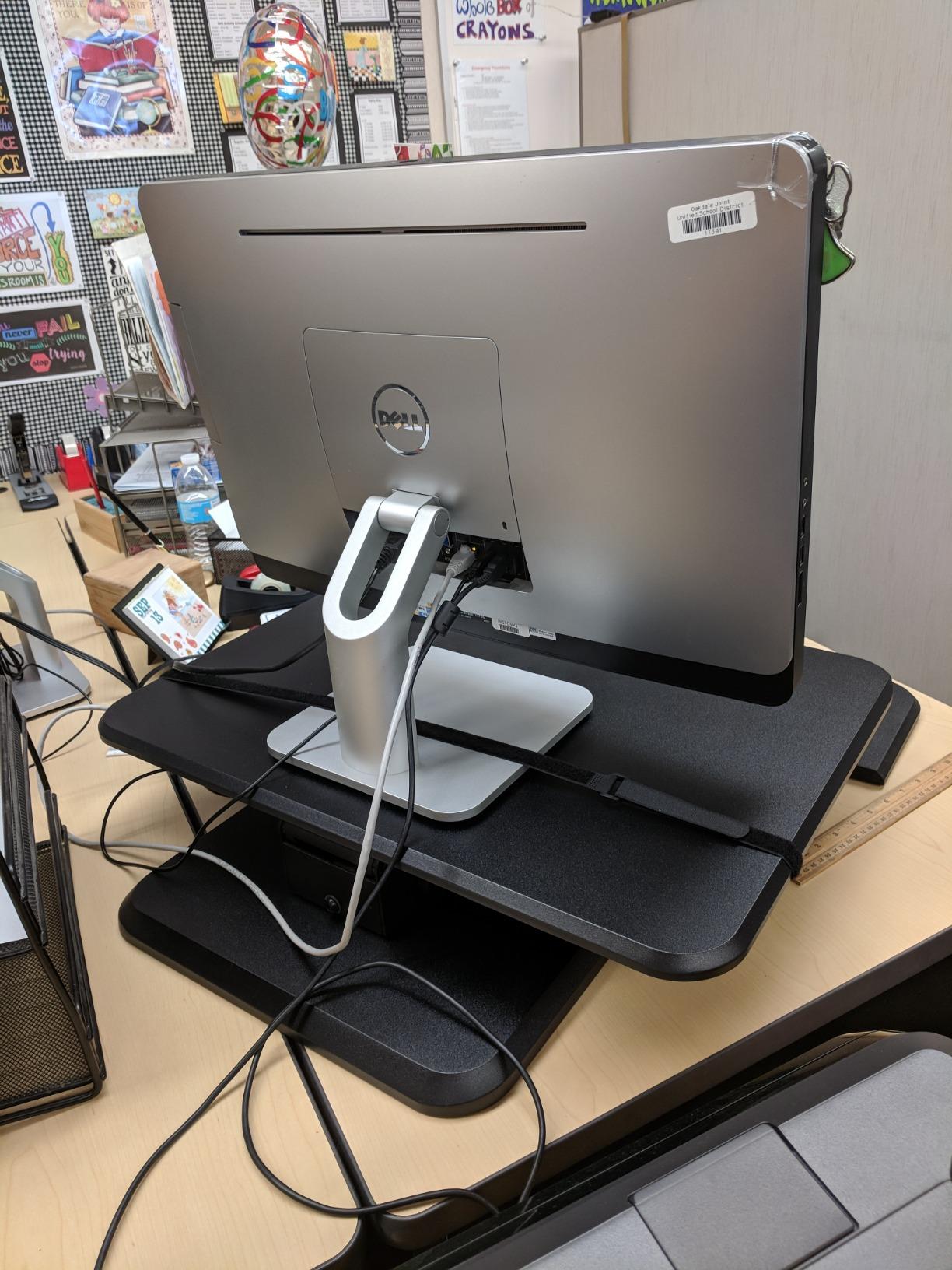 Mount-It! Standing Desk Converter - Height Adjustable Stand Up Riser with Manual Lift, 36.5