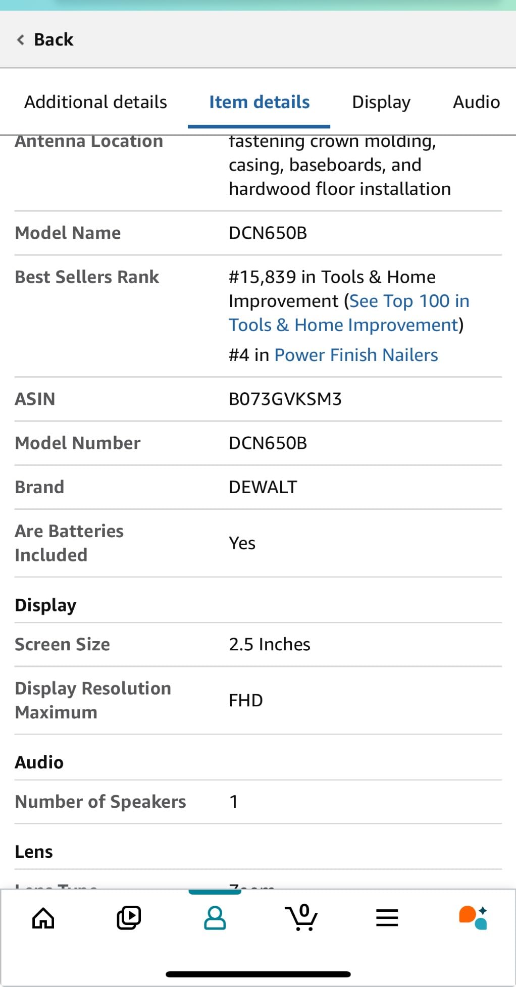 20V MAX XR Lithium-Ion Cordless 15-Gauge Angled Finish Nailer (Tool Only) customer photo 1