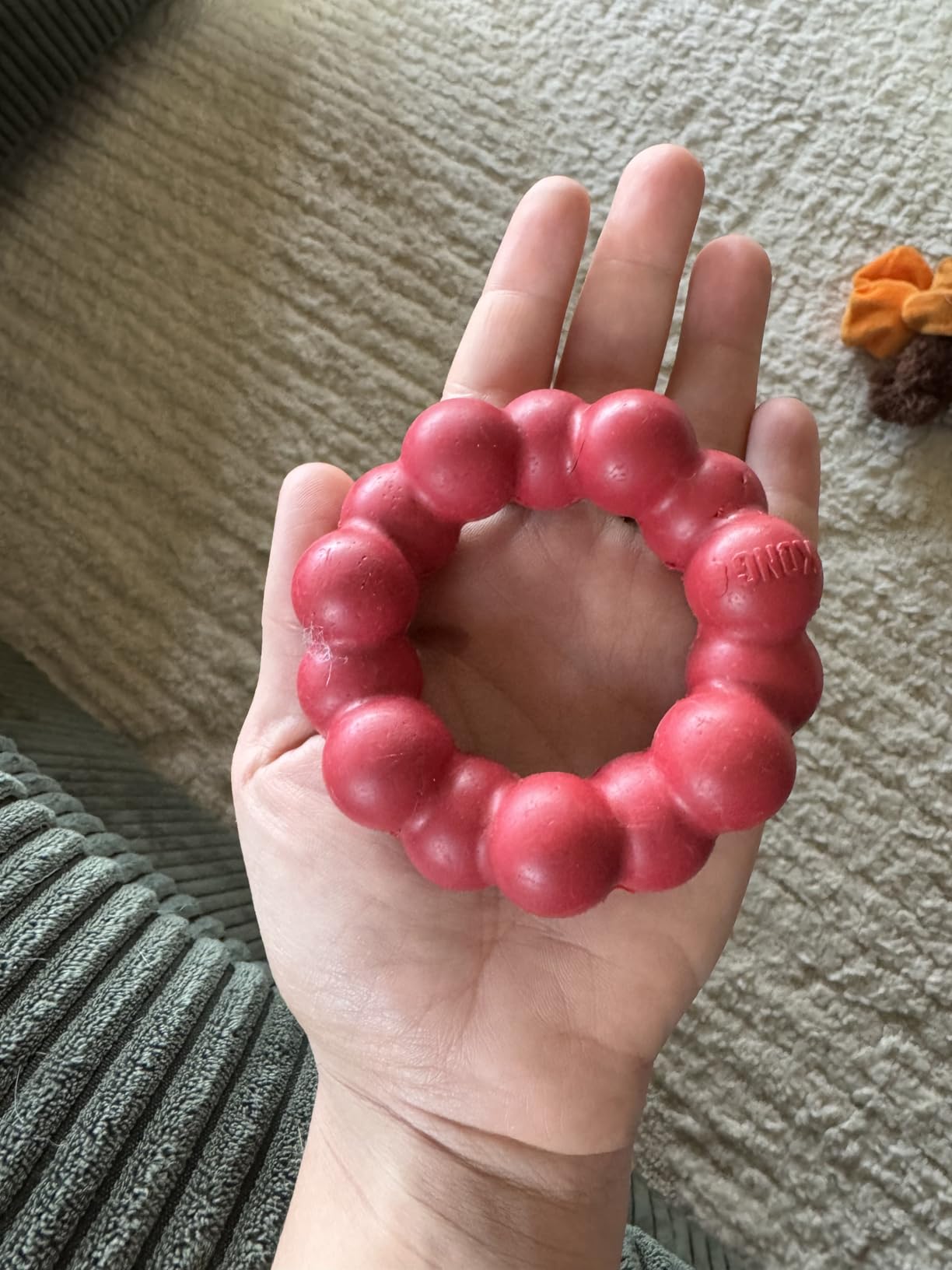 KONG Ring, Natural Rubber Chew Toy for Dental Health, for Small/Medium Dogs | KONG Natural Rubber Ring Toy That Supports Healthy Chewing Habits, Dog Dental Health & Natural Play Instincts customer photo 1