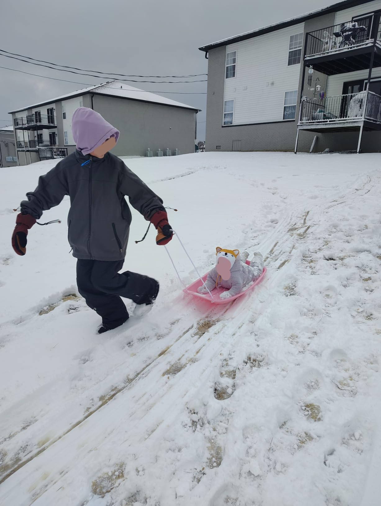 Best Choice Products 35in Kids Plastic Toboggan Snow Sled w/Pull Rope, 2 Handles customer photo 1