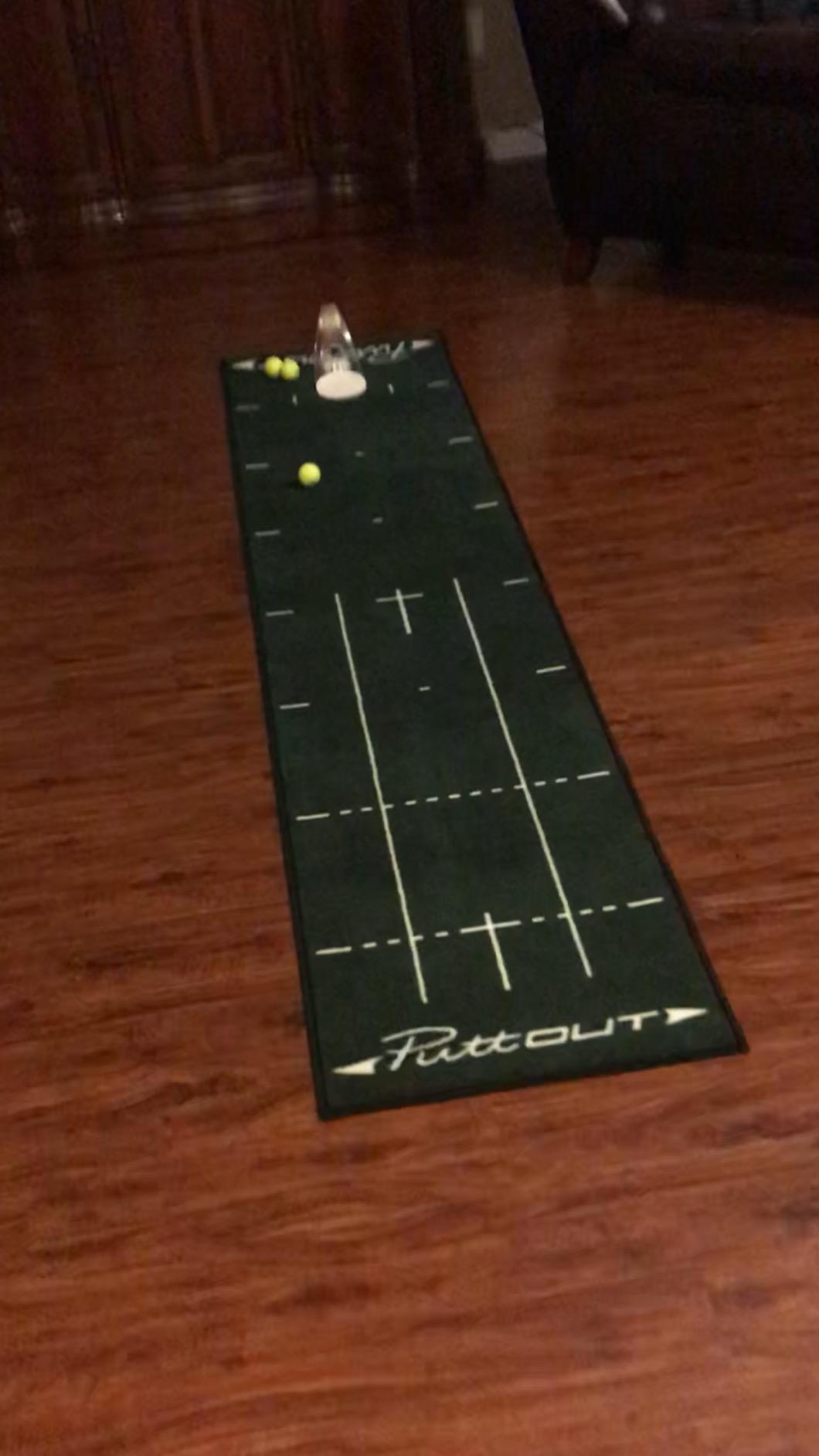PuttOUT Medium Putting Mat - Perfect Your Golf Putting (7.9ft x 1.6ft)(Green) customer photo 1
