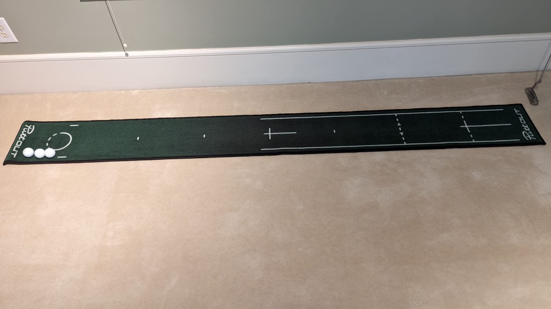PuttOUT Medium Putting Mat - Perfect Your Golf Putting (7.9ft x 1.6ft)(Green) customer photo 2
