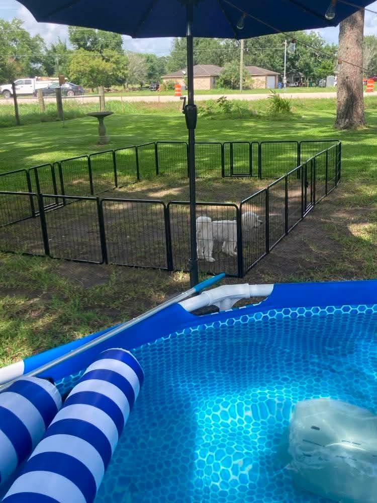 Yaheetech Dog Playpen 40in 8 Panels Portable Fence for Indoor Yard Camping customer photo 2