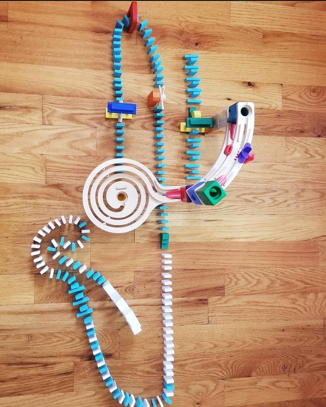 Hape Quadrilla Race to Finish Wooden Blocks with Marble Run Play customer photo 2