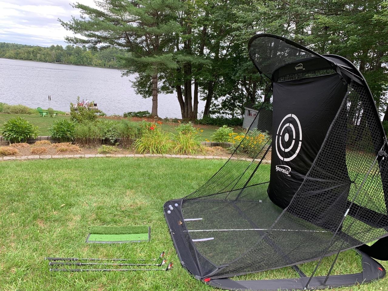 Spornia Spg-7 Golf Practice Net - Automatic Ball Return System w/Target Sheet, Two Side Barrier customer photo 2