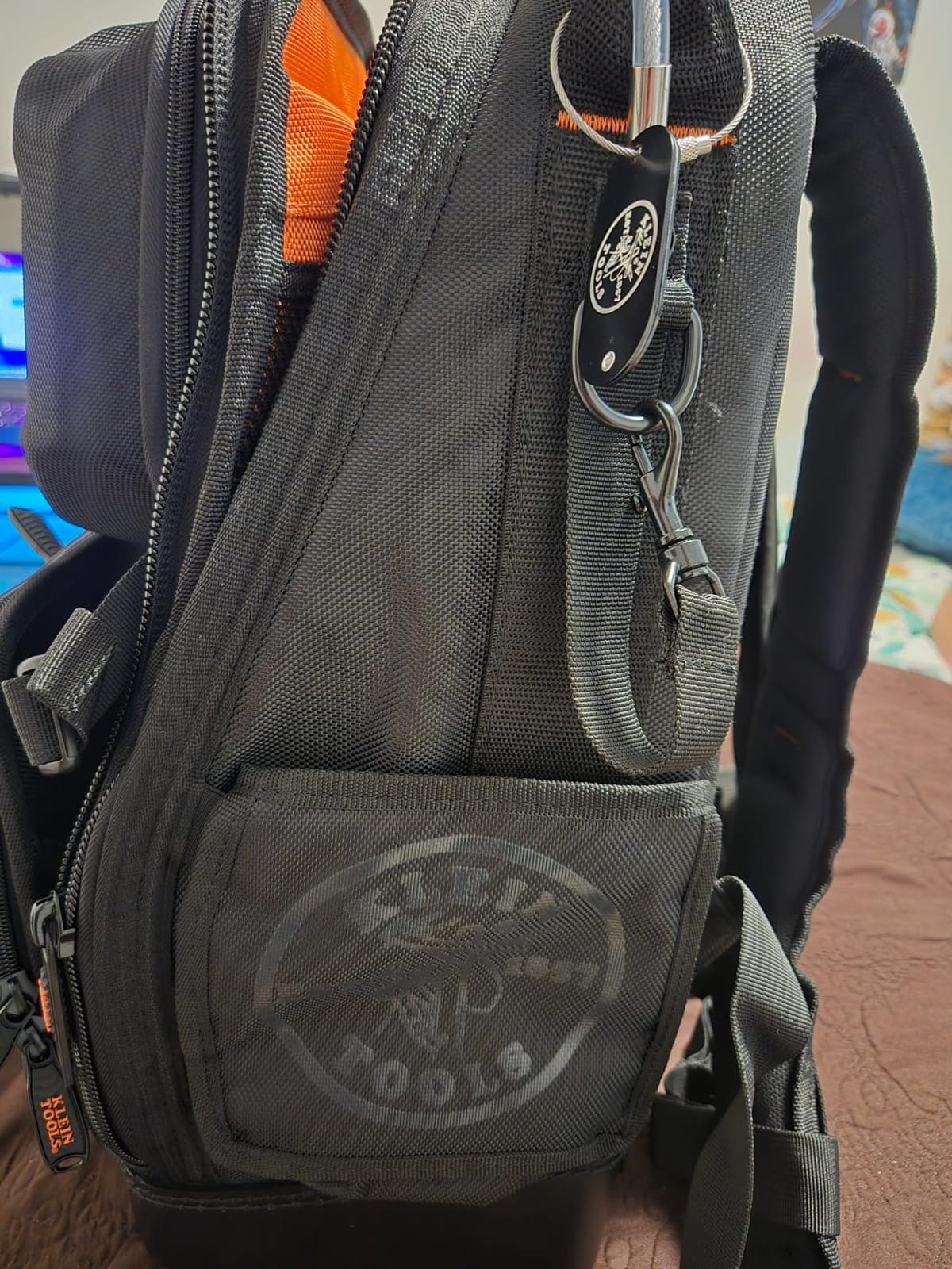 Klein Tools 55485 Tool Bag Backpack, 48 Pockets, Black/Orange/Gray customer photo 2
