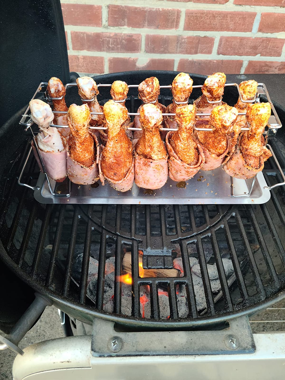 G.a HOMEFAVOR 14-Slot Chicken Leg Rack for Grill & Wings, BBQ Accessories customer photo 2