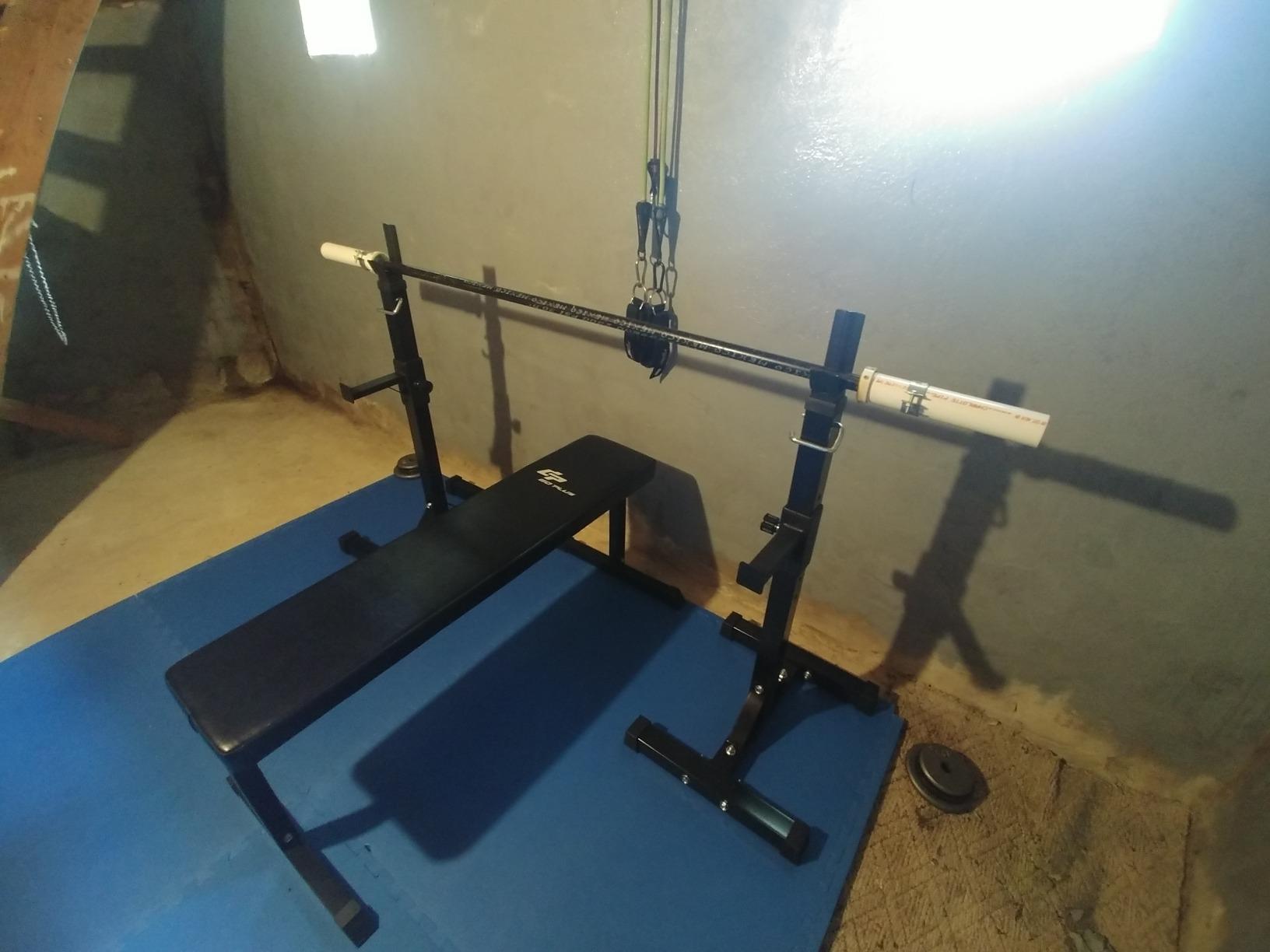 ZENY Adjustable Squat Rack Stand Barbell Rack, Bench Press Rack customer photo 1