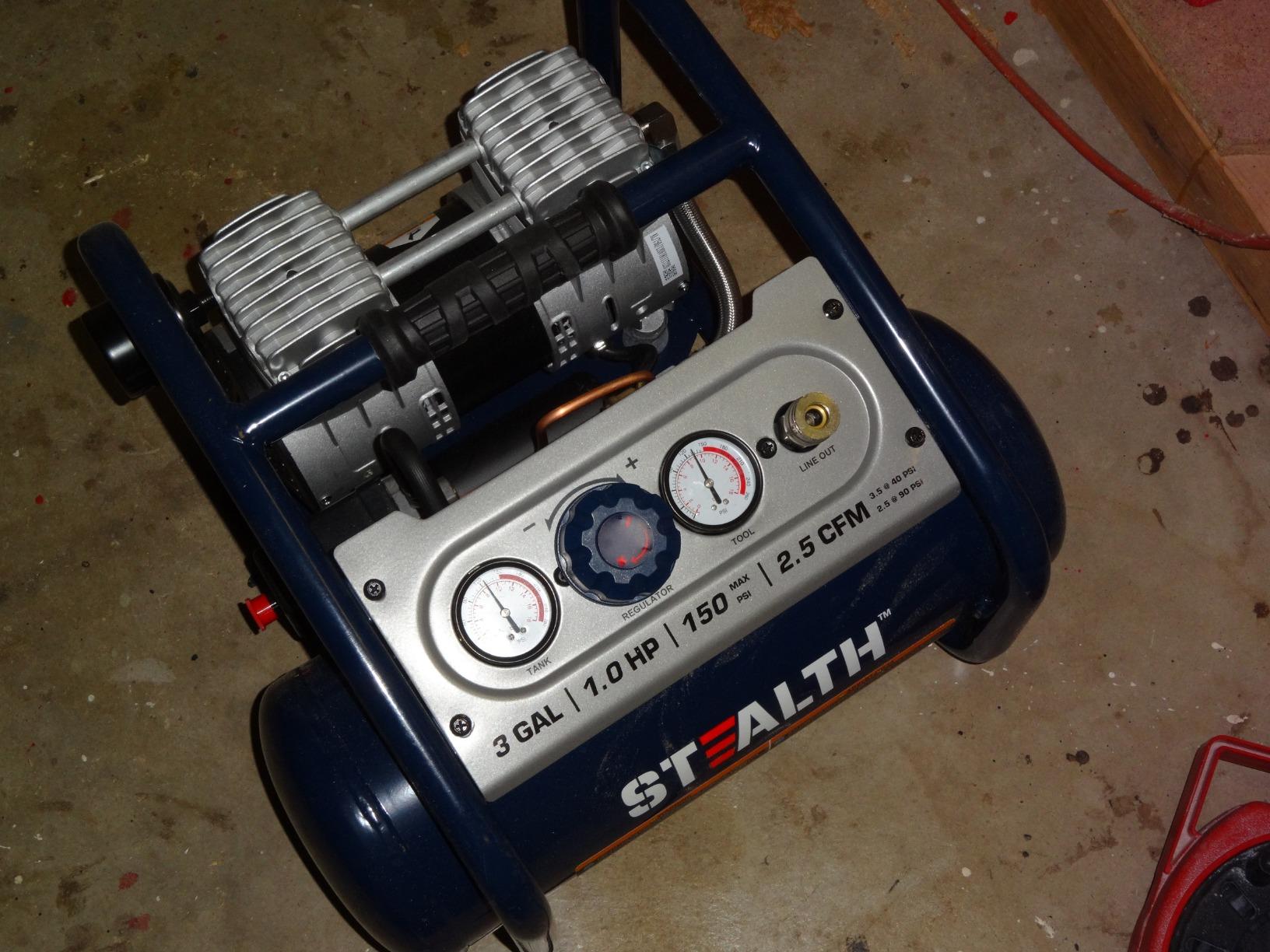 STEALTH Air Compressor 3 Gallon, Quiet Air Compressor, Oil-Free,for Tire Inflator, Auto Repair, Woodwork Nailing (SAQ-1301) customer photo 1