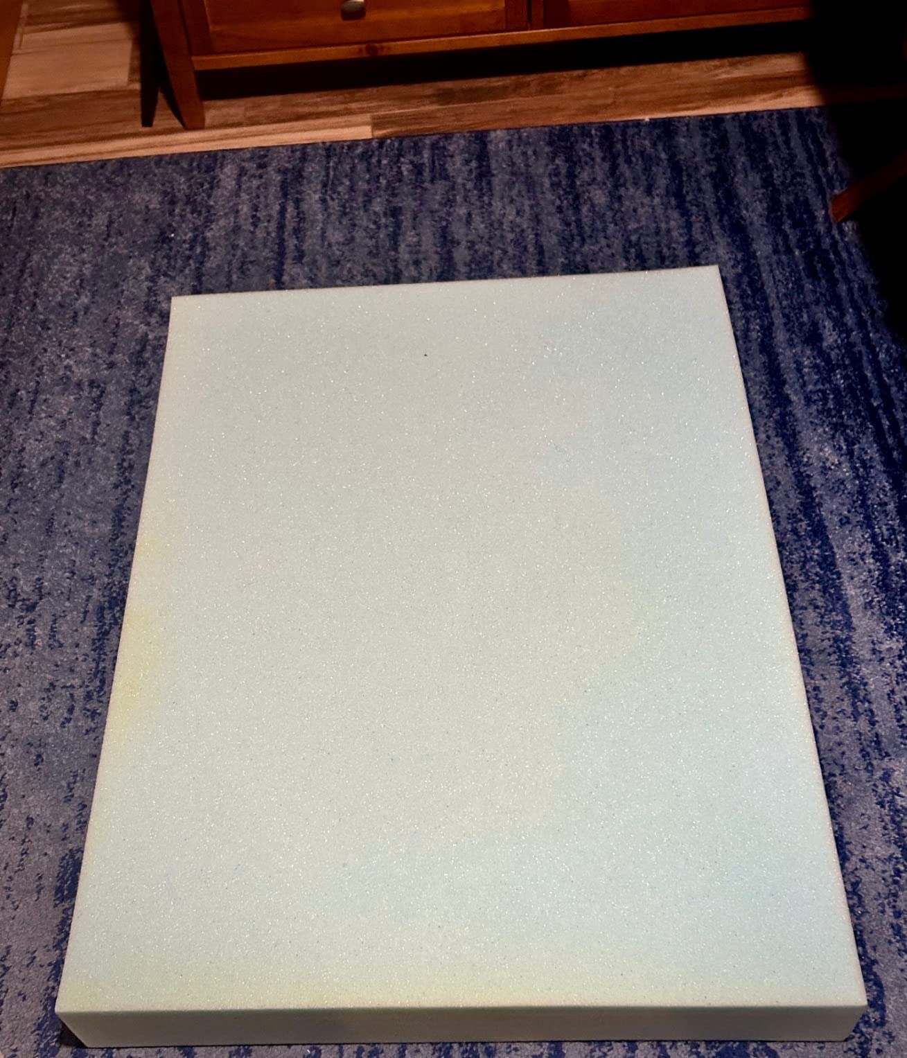 Pet Dog Bed Blue Cooling Gel Infused High Density Solid Memory Foam Pad (41x27x4 inches) customer photo 2