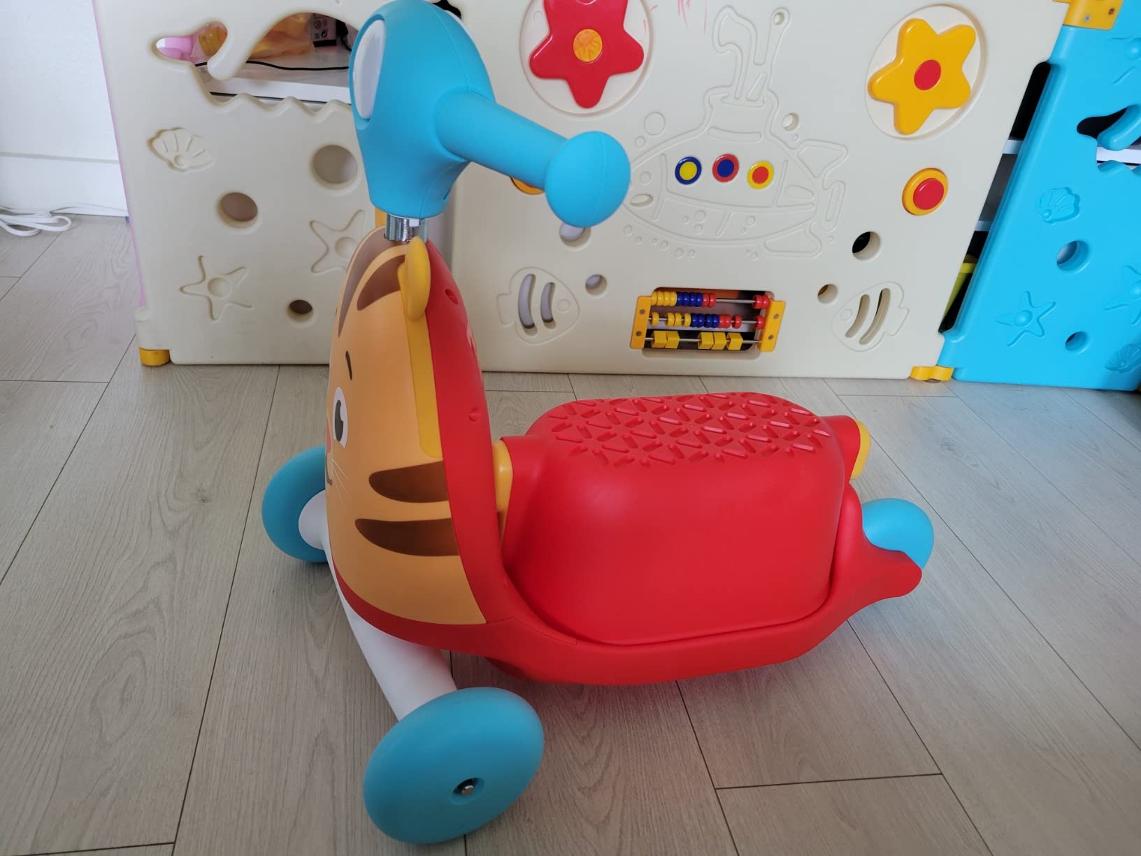 Skip Hop Kids 3-in-1 Baby Activity Push Walker & Ride On Scooter Toy, Unicorn customer photo 2