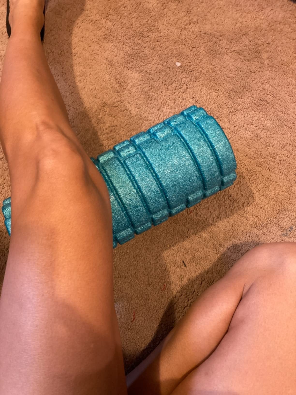 The Original Body Roller - High Density Foam Roller Massager for Deep Tissue Massage of the Back and Leg Muscles - Self Myofascial Release of Painful Trigger Point Muscle Adhesions (Blue) customer photo 1
