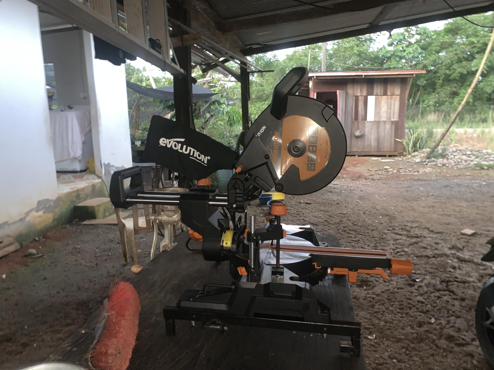 Evolution Power Tools R255SMS+ PLUS 10-Inch Sliding Miter Saw Plus Multi-Material Multi-Purpose Cutting Cuts Metal, Plastic, Wood & More 0˚ - 45˚ Bevel & 50˚ - 50˚ Miter Angles TCT Blade Included customer photo 1