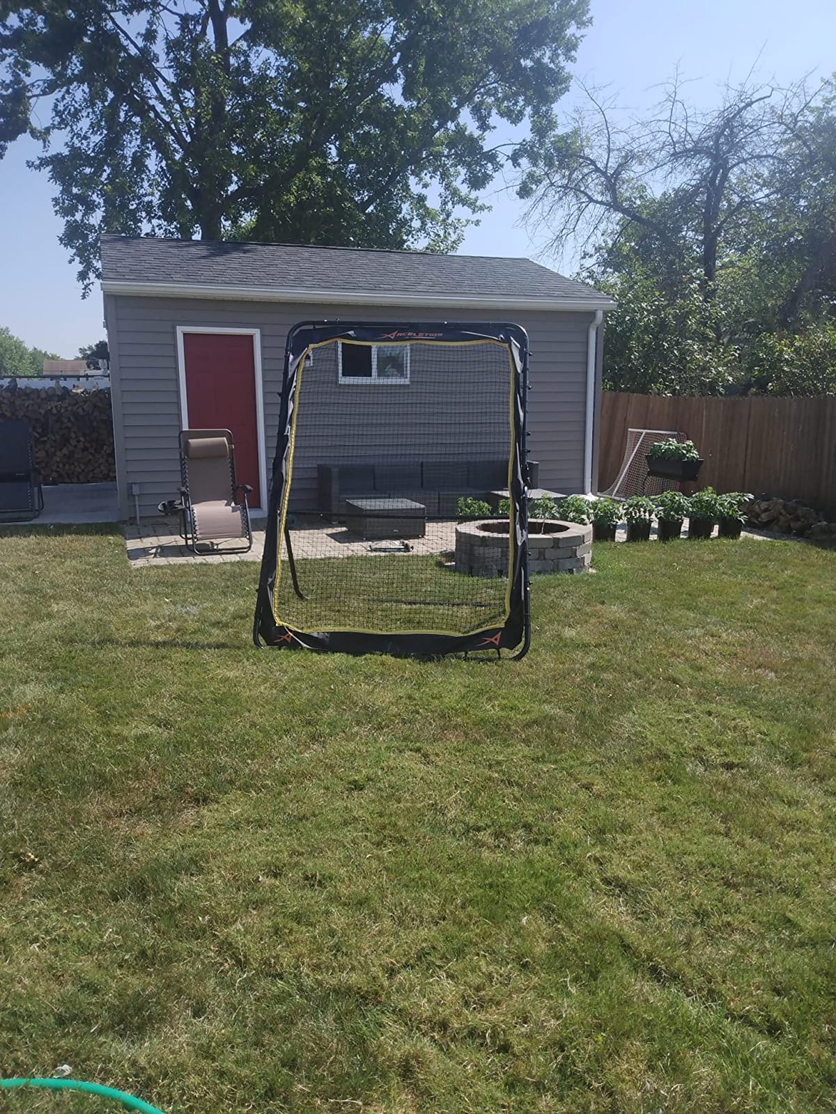 ACELETIQS Lacrosse Rebounder for Backyard 5x7 Feet Baseball Rebounder Volleyball Rebounder - Lacrosse Ball Pitchback, Throwback, Bounce Back Training Wall [Carry Bag Included] customer photo 1