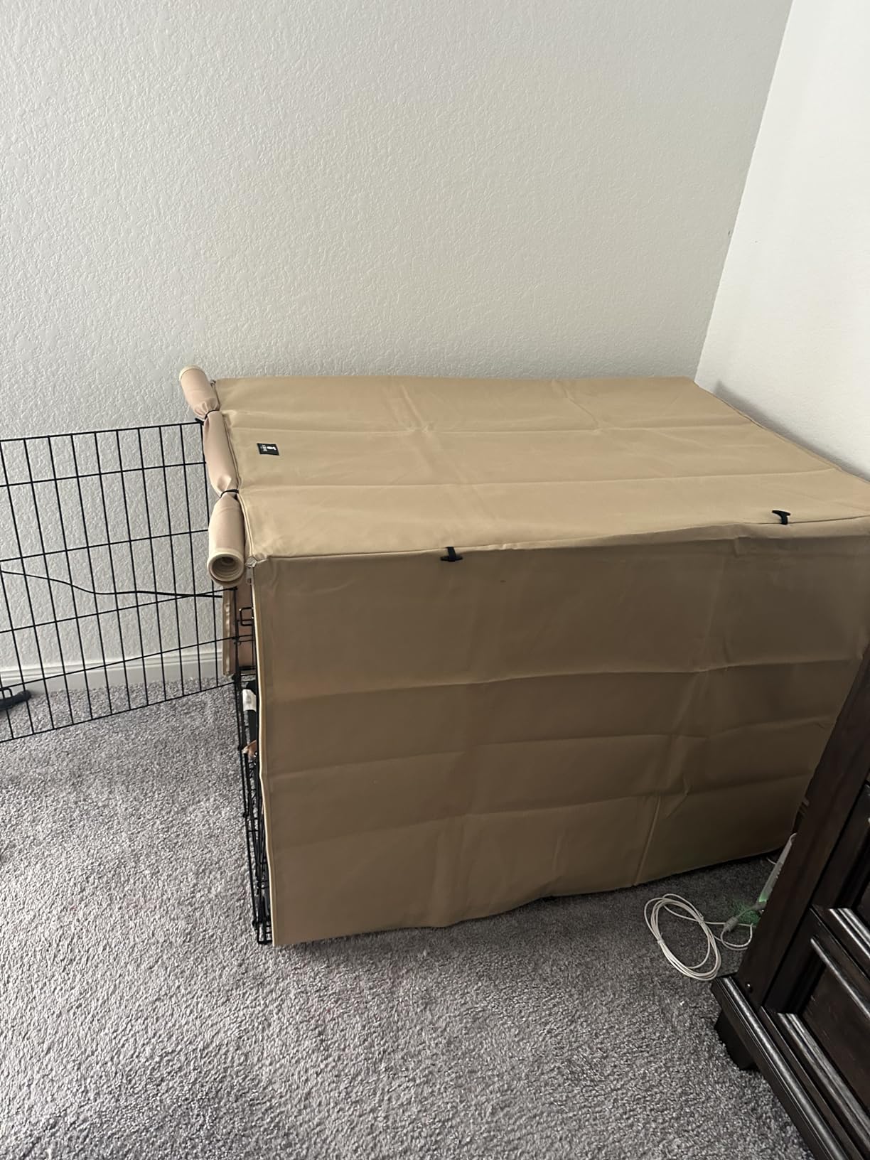 X-ZONE PET Dog Crate Cover Waterproof Kennel Cover, 36 in Beige customer photo 1