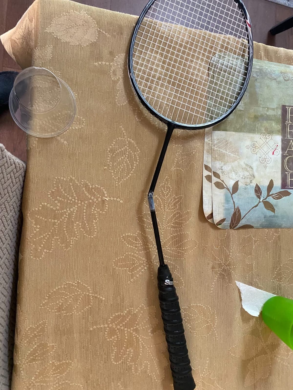 Senston N80 Carbon Fiber Badminton Racket, 5U 76g, Isometric Black customer photo 2