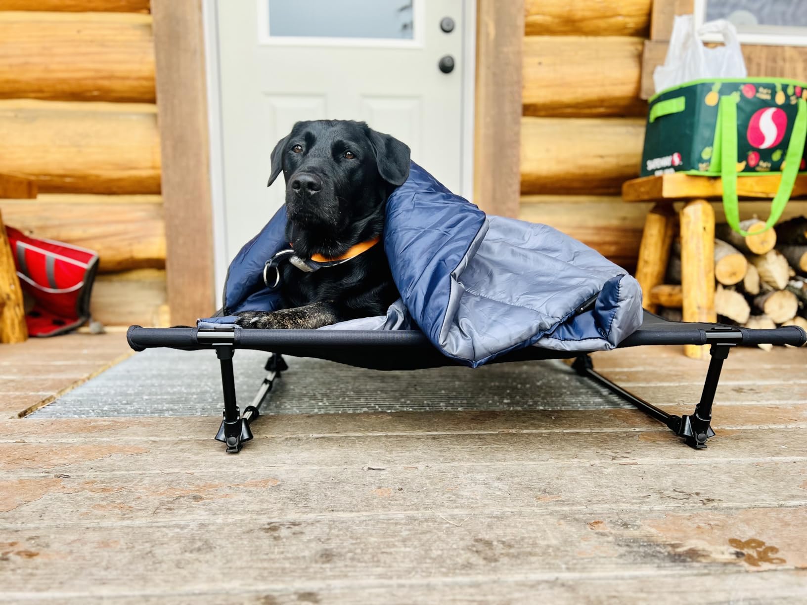 Camping Dog Sleeping Bag, Waterproof Warm Pet Bed Cave, Packable Washable Dog Bed Mat with Compression Bag customer photo 1