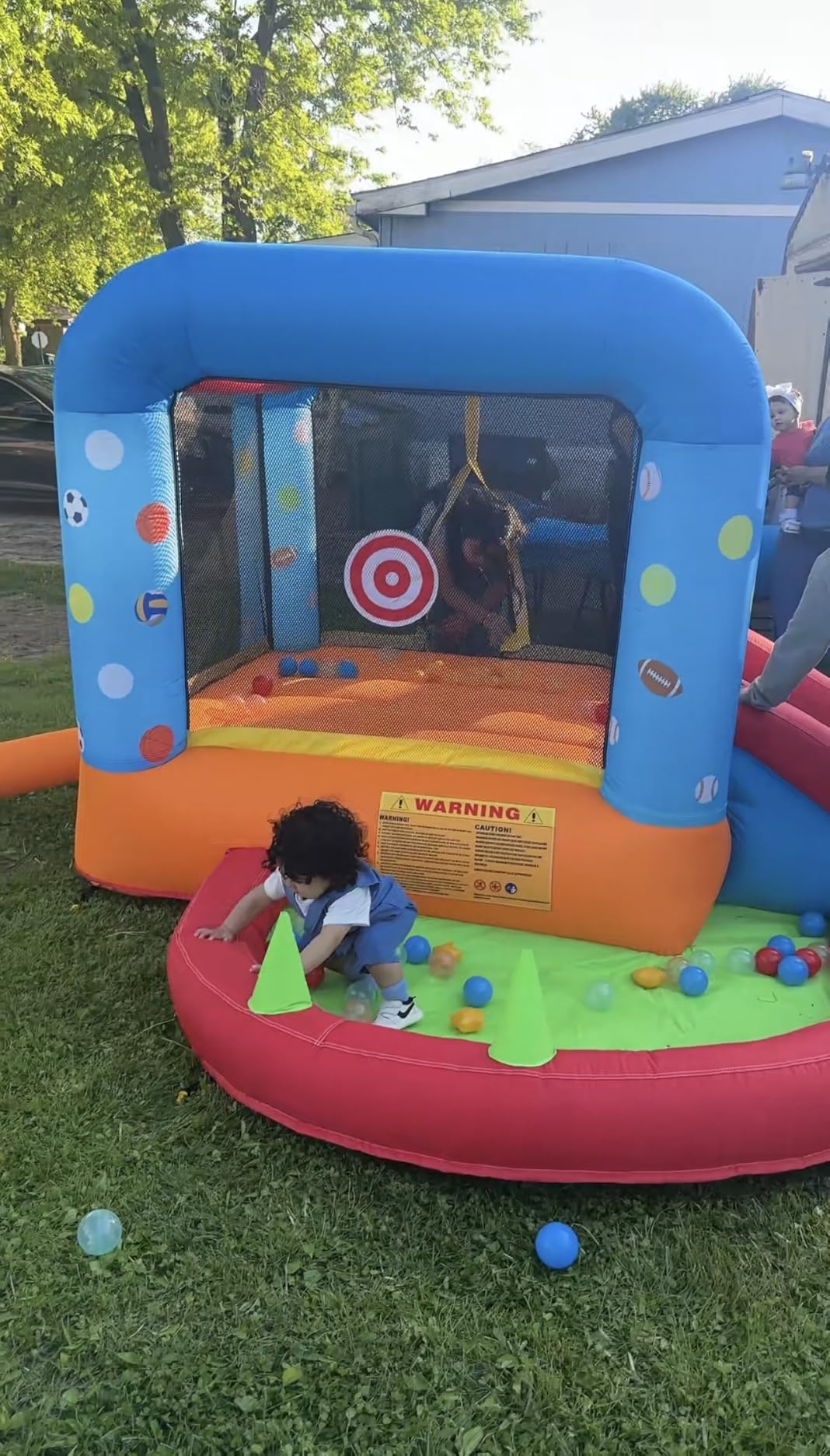 Step4Fun Inflatable Bounce House, Kids Castle Slide Bouncer for Children Jumping Outdoor and Indoor Party, Baby Backyard Water Jumper Toy with Blower, Ball Pit Pool, Ideal Gifts(112 x 98 x 65”) customer photo 2