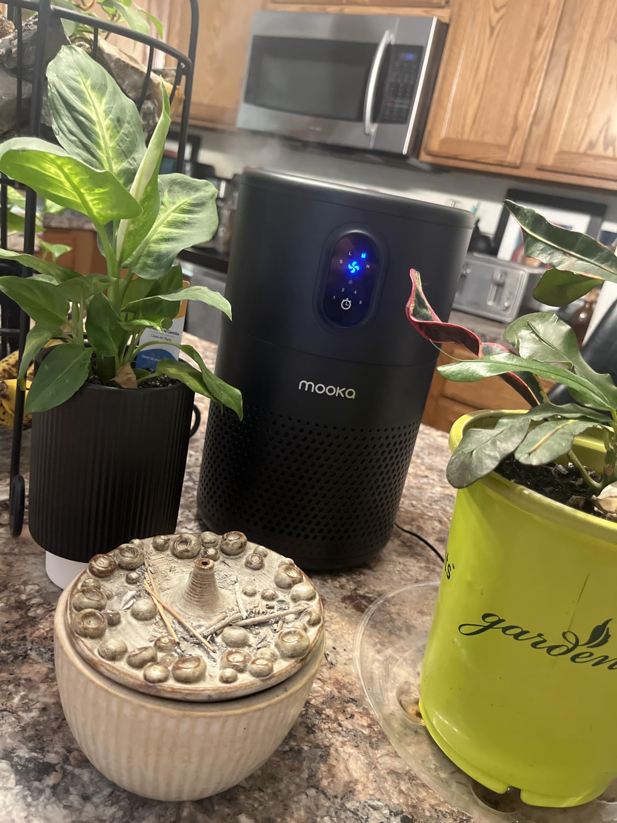 MOOKA Air Purifiers for Home Large Room up to 1076ft², H13 True HEPA Air Filter Cleaner, Odor Eliminator, Remove Smoke Dust Pollen Pet Dander, Night Light, B-D02L White customer photo 2