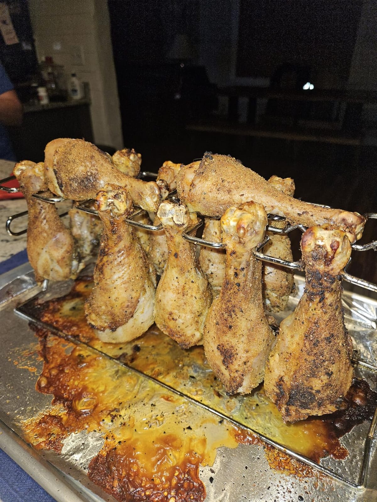 Chicken Leg And Wing Rack For Grill Smoker Oven - Easy To Use 14 Slots Chicken Leg Rack - High Grade Stainless Steel Chicken Wing Rack Chicken Drumstick Holder For Perfect Cook (1 Pack) customer photo 1