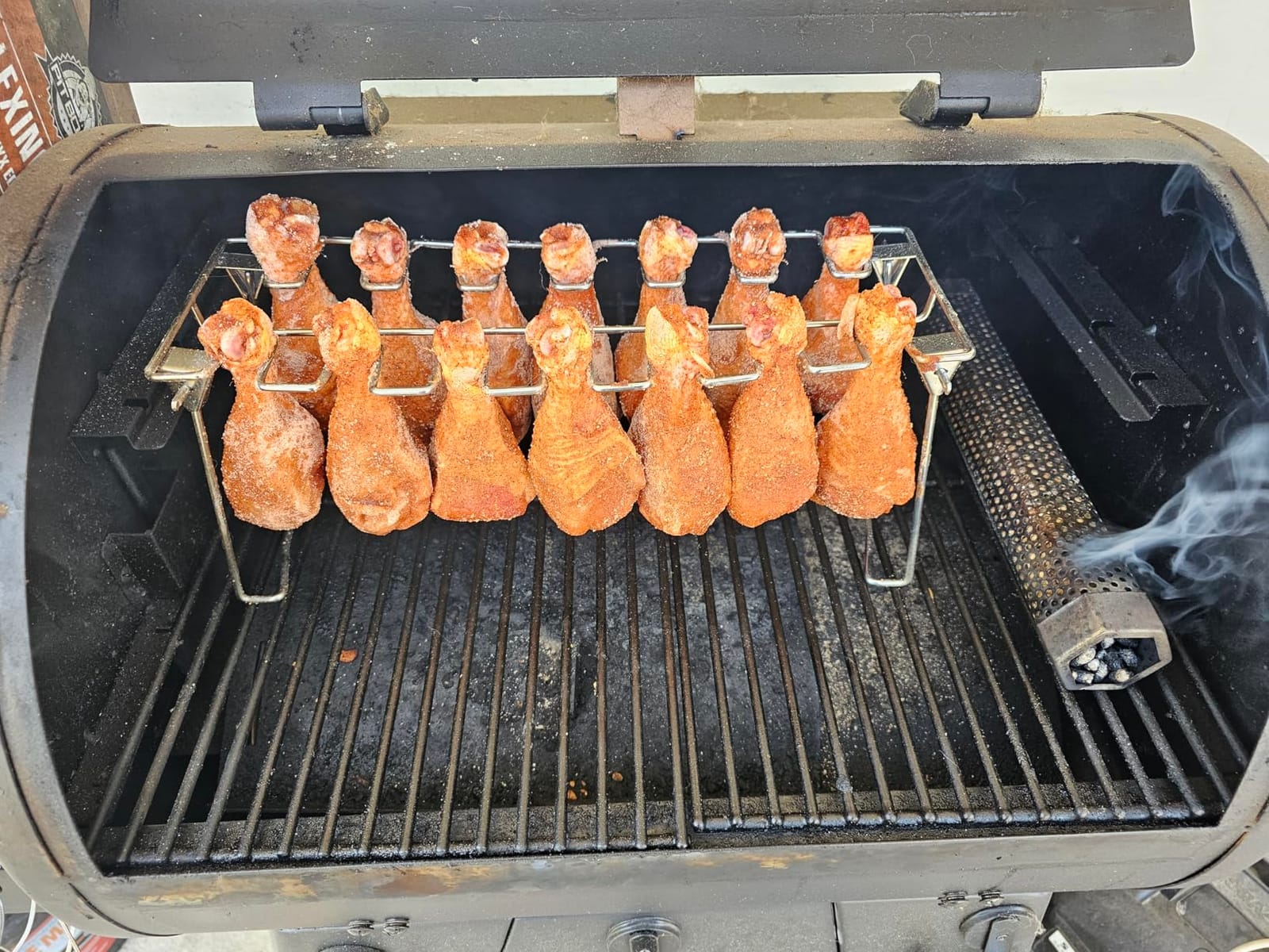Chicken Leg And Wing Rack For Grill Smoker Oven - Easy To Use 14 Slots Chicken Leg Rack - High Grade Stainless Steel Chicken Wing Rack Chicken Drumstick Holder For Perfect Cook (1 Pack) customer photo 2