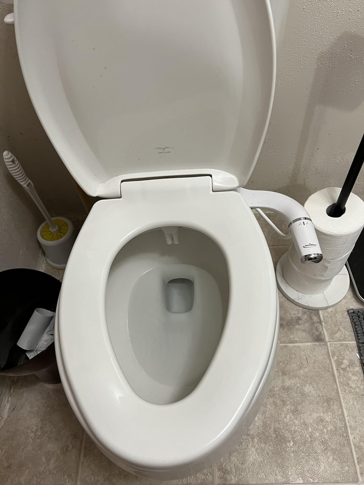 GenieBidet Bidet Attachment for Toilet - Ultra-Slim Hygienic Bidet Attachment For Existing Toilets - Bidet Toilet Seat Attachment with Pressure Controls - Travel Bidet Included (Left Hand Operation) customer photo 1