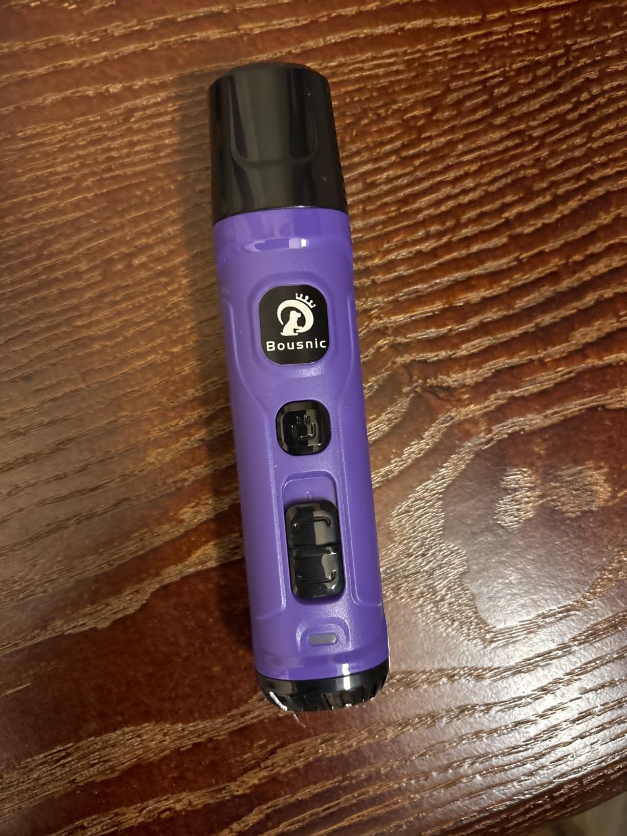 BOUSNIC Dog Nail Grinder with 2 LED Light - Super Quiet Pet Nail Grinder Powerful 2-Speed Electric Dog Nail Trimmer File Toenail Grinder for Puppy Small Medium Large Breed Dogs & Cats (Purple) customer photo 1