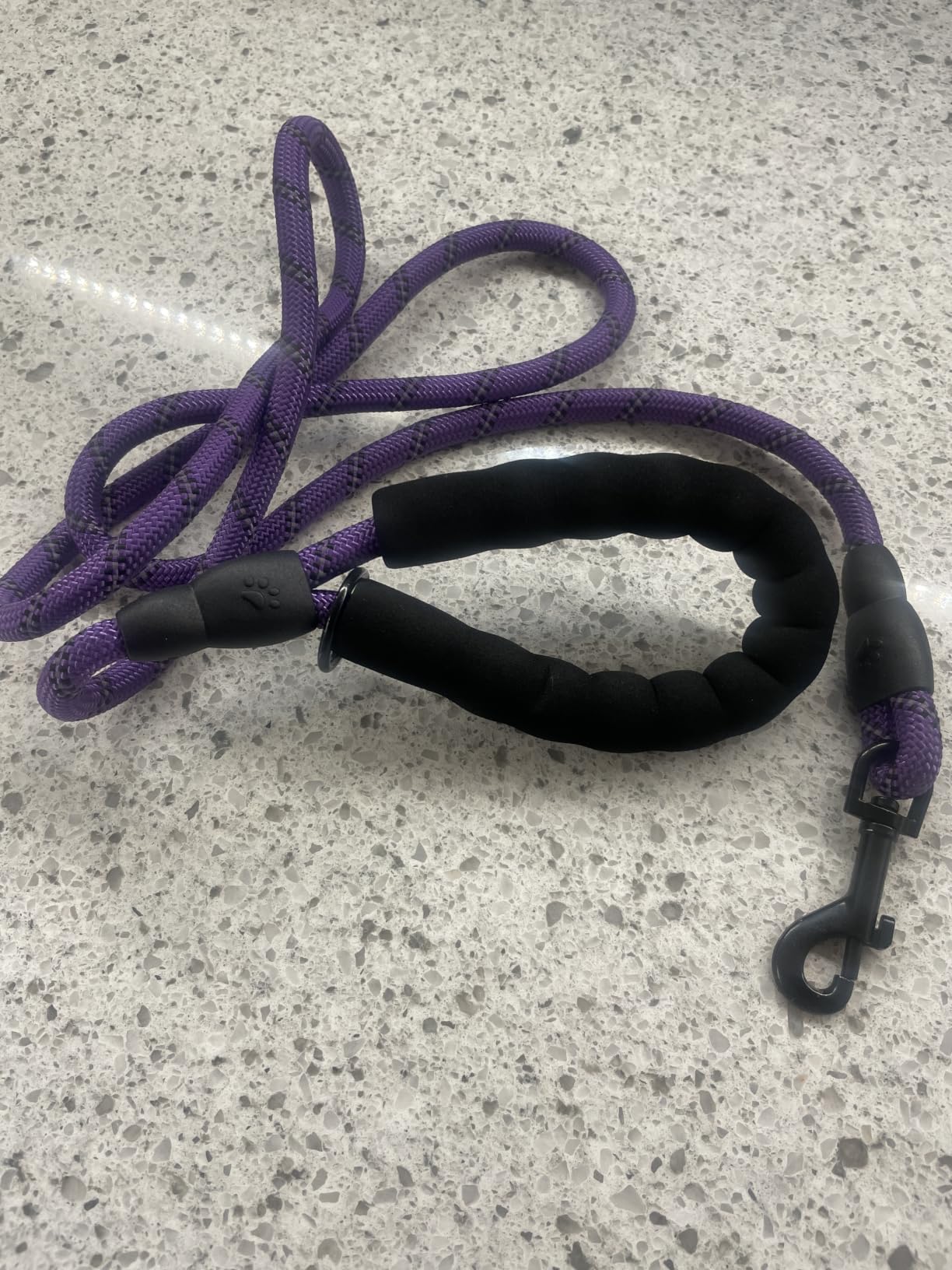 Taglory Rope Dog Leash for Medium Large Dogs, 6 FT Padded Handle, Black customer photo 2
