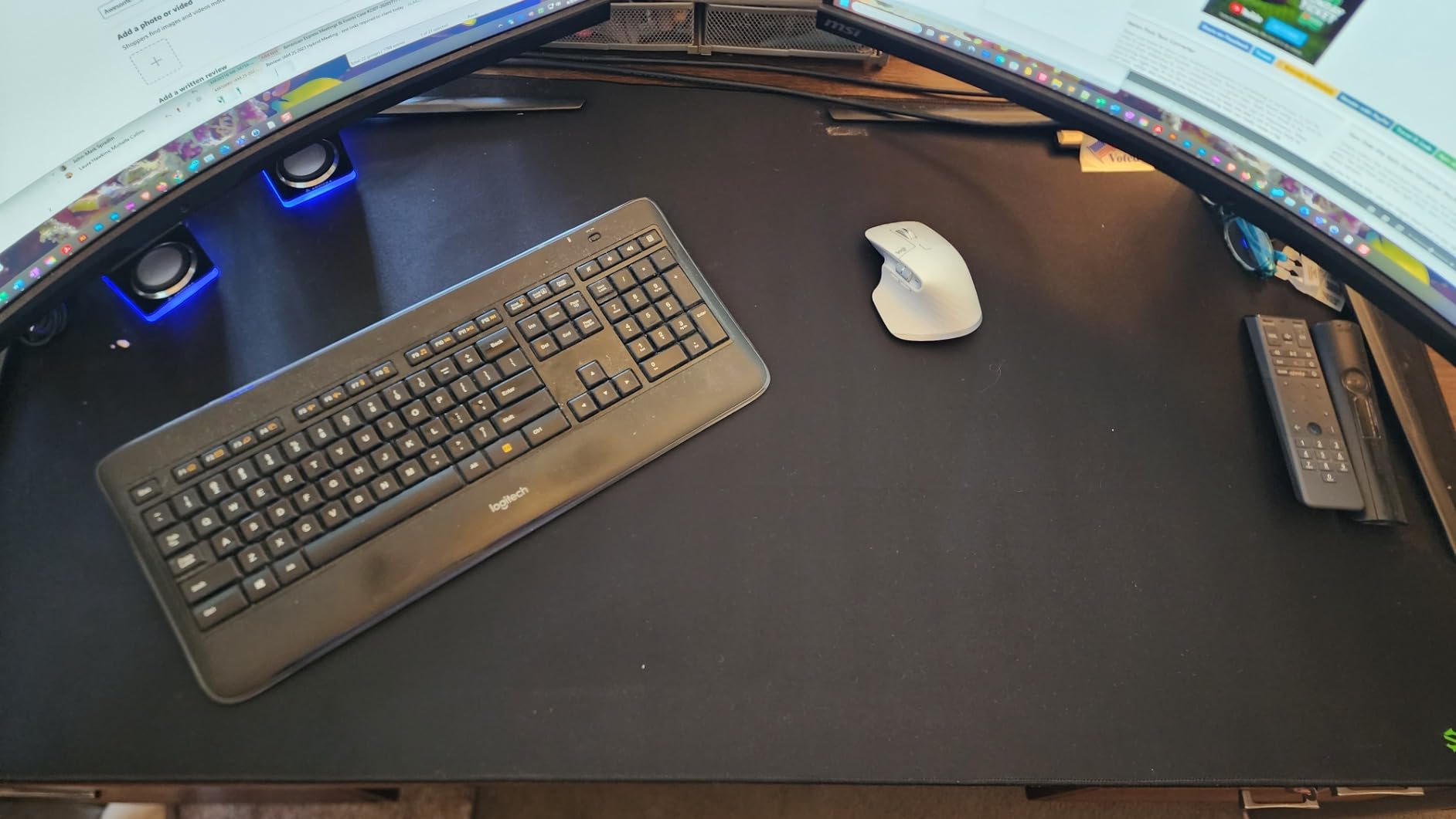 Black Shark Gaming Mouse Pad Desk Mat 47.2” x 23.6”, Oversized Large Mouse Pad, Non-Slip Mousepad, Super-Thick with Special-Textured Surface, Anti-Fray Stitched Edges, Desk Pad Manta P4 customer photo 2